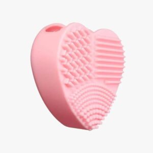 Heart Shape Silicone Cosmetic Brush Cleaner Board