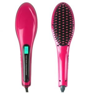 Red Ceramic Straightening Hair Brush